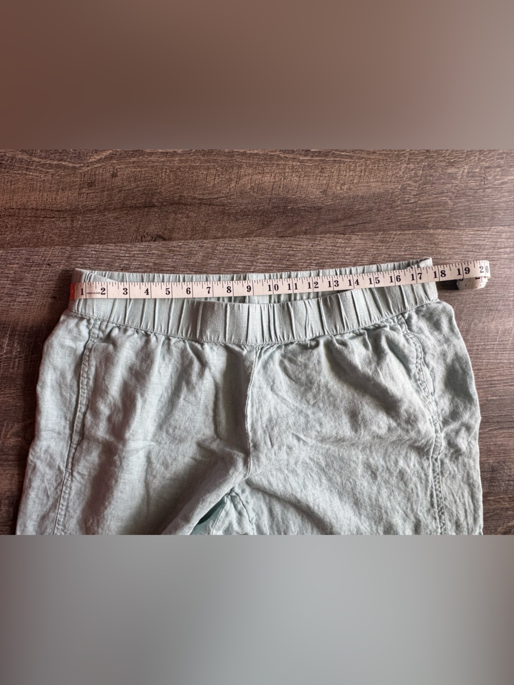 Pure Jill Linen Pull On Pants Womens XL Petite Light Blue Elastic Waist Casual - Picture 8 of 9
